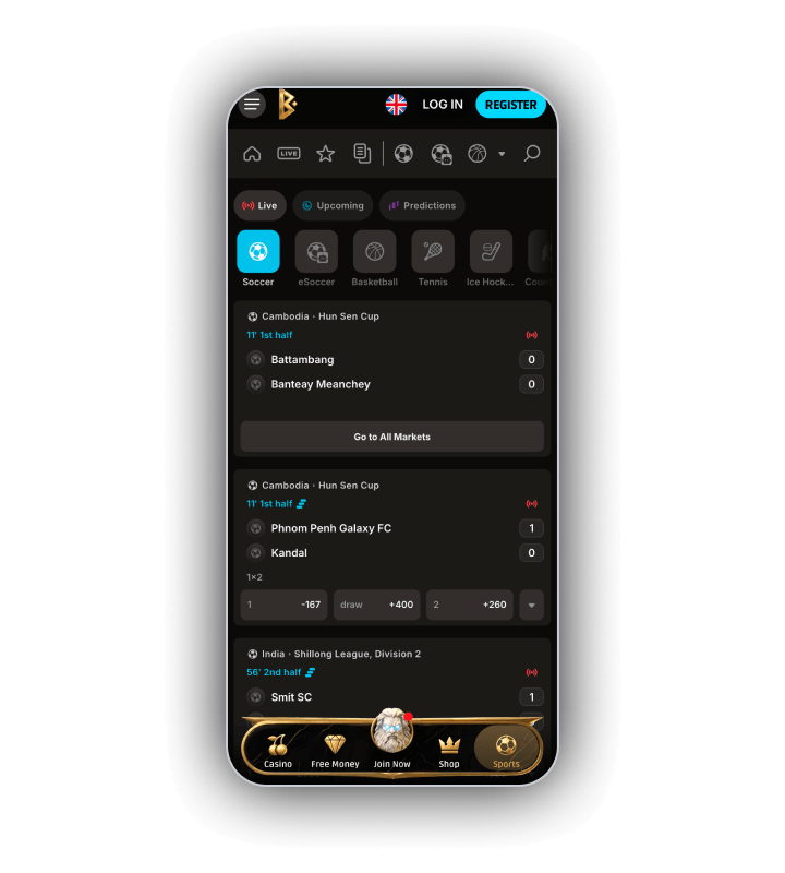 The Betmica sportsbook with football markets and the early payout tag